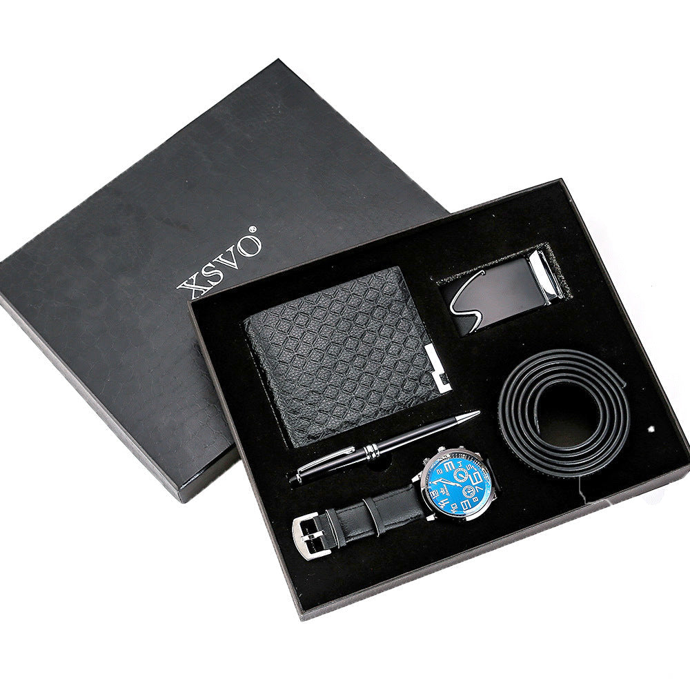 Boutique Gift Set Belt Wallet Quartz Watch Pen