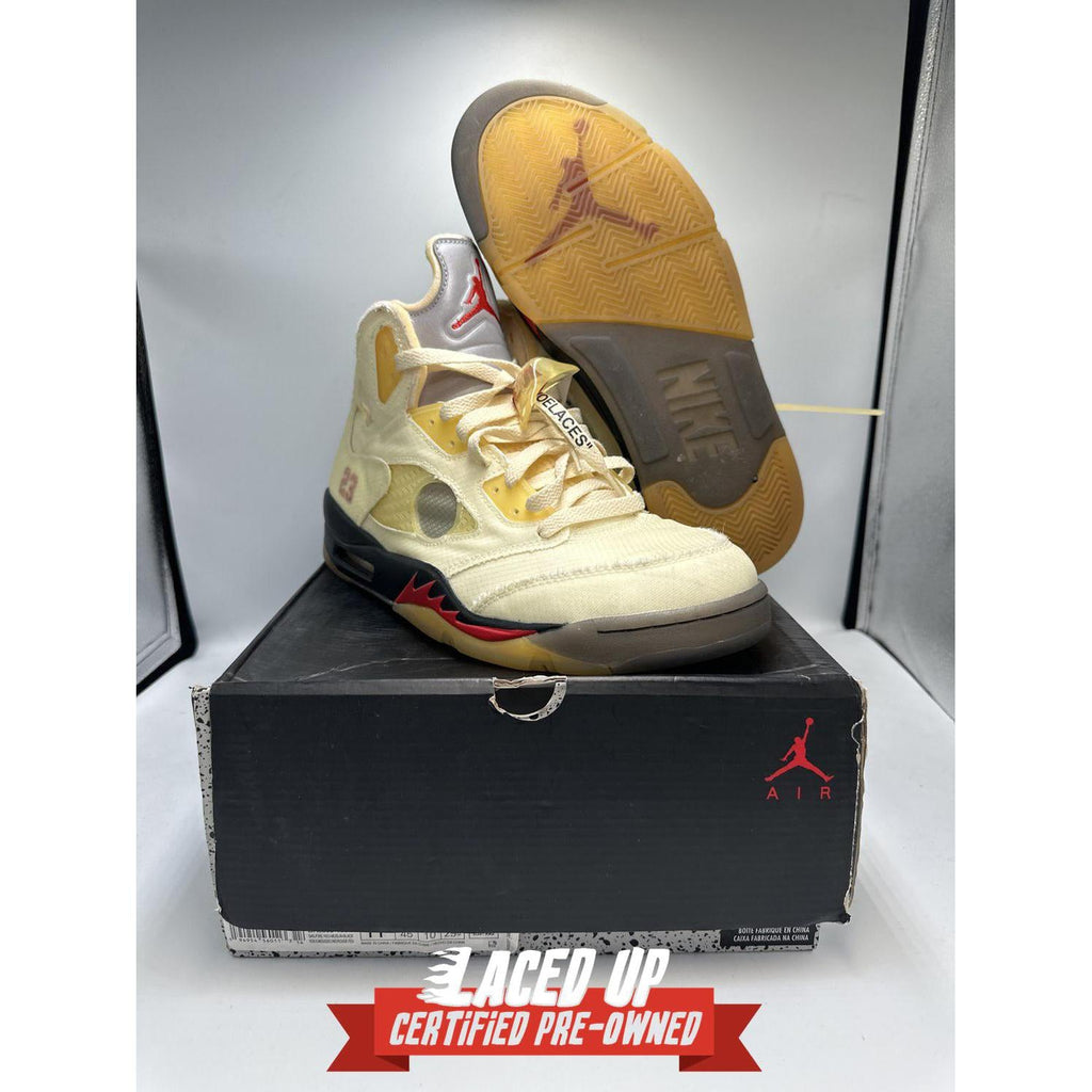 PRE OWNED Jordan 5 Retro Off-White Sail