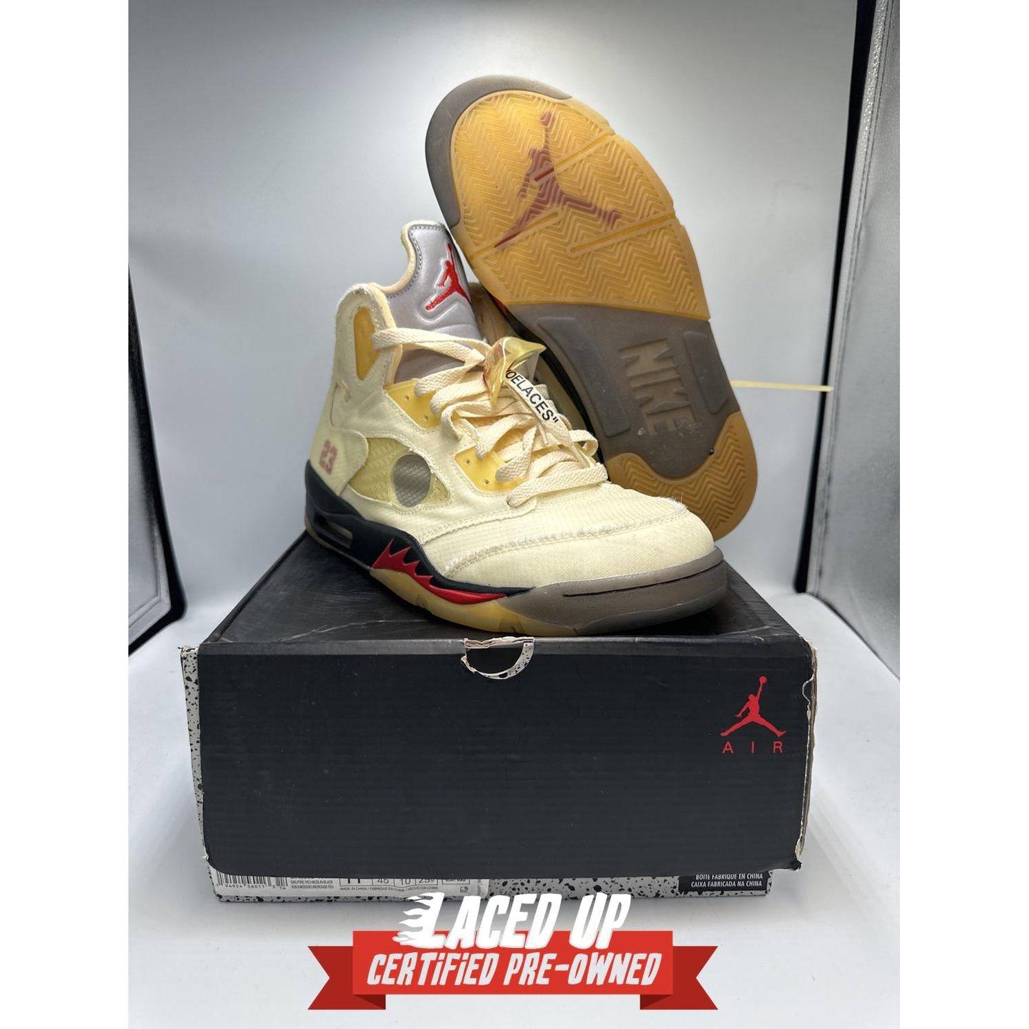 PRE OWNED Jordan 5 Retro Off-White Sail
