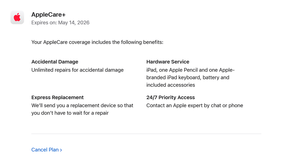 iPad Pro (2024) 11‑inch Ultra Retina – M4 10‑Core CPU/GPU • Cellular 5G – 16GB RAM 1TB SSD • AppleCare+ 5/26