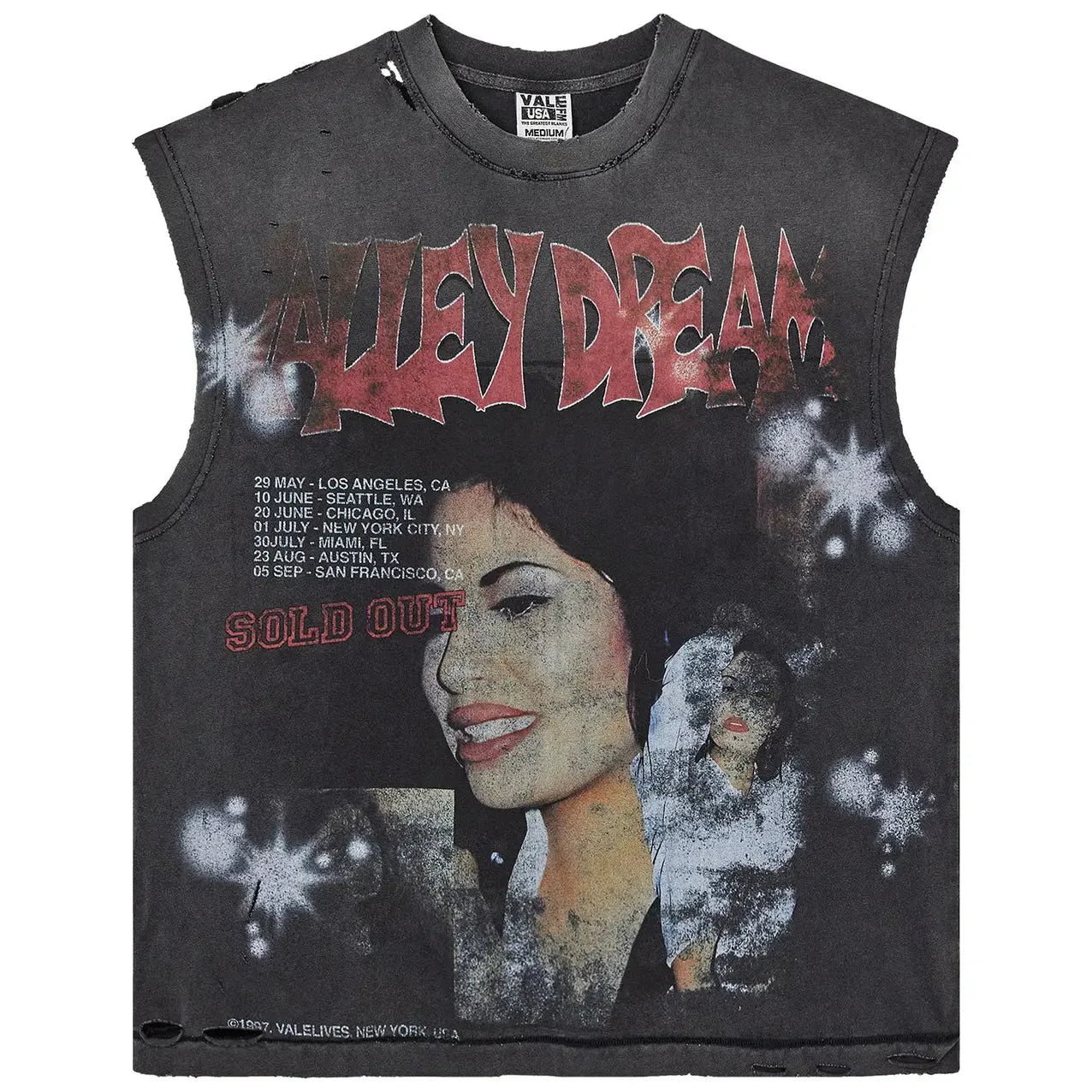 Vale Forever La Flor Muscle Tee 'Black'