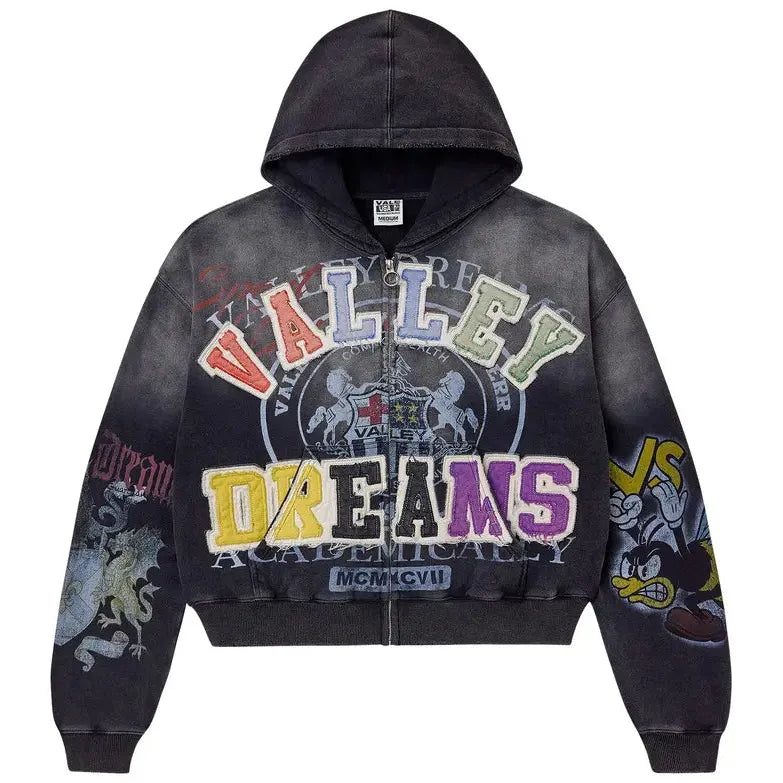 Vale Forever Blasted Zip Up 'Black'