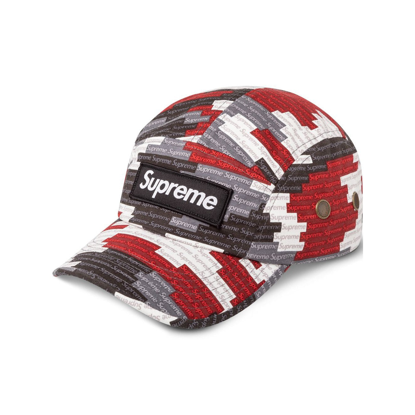 Supreme Military logo-print camp cap
