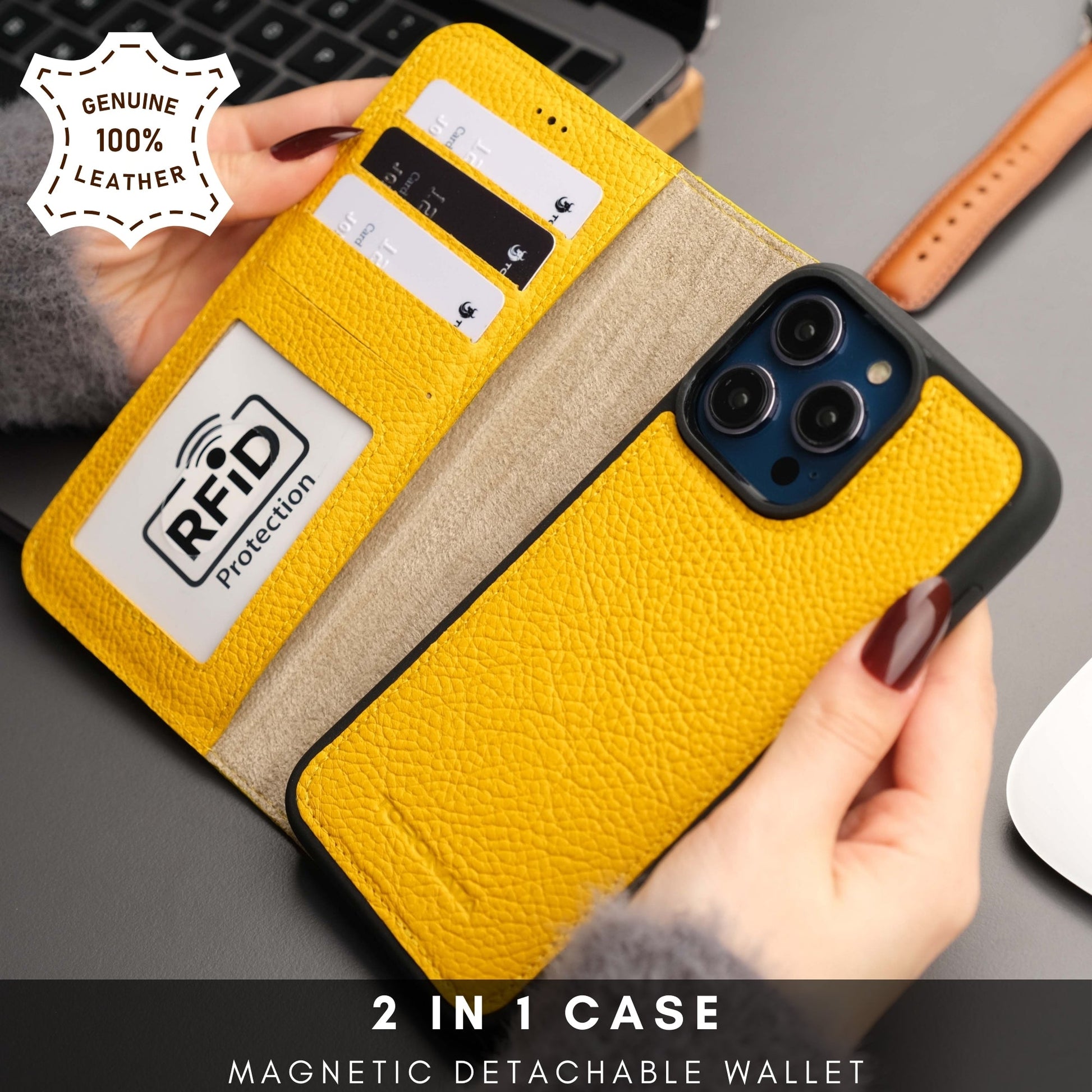 Casper Leather iPhone 14 Pro Wallet Case | MagSafe