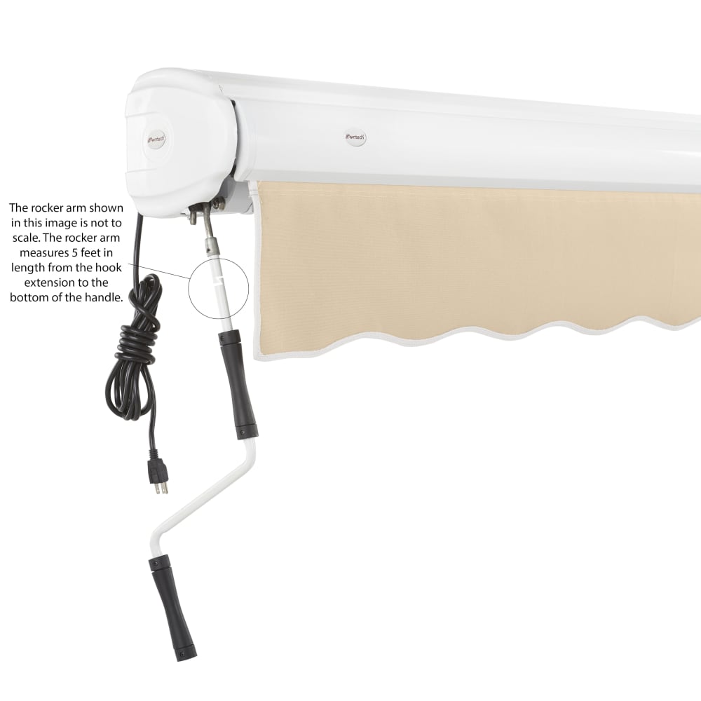[16X10FT] Awntech Key West Premium Electric Outdoor Motorized Retractable Awning [FCL16/FCR16-SBY] (SAK81742)