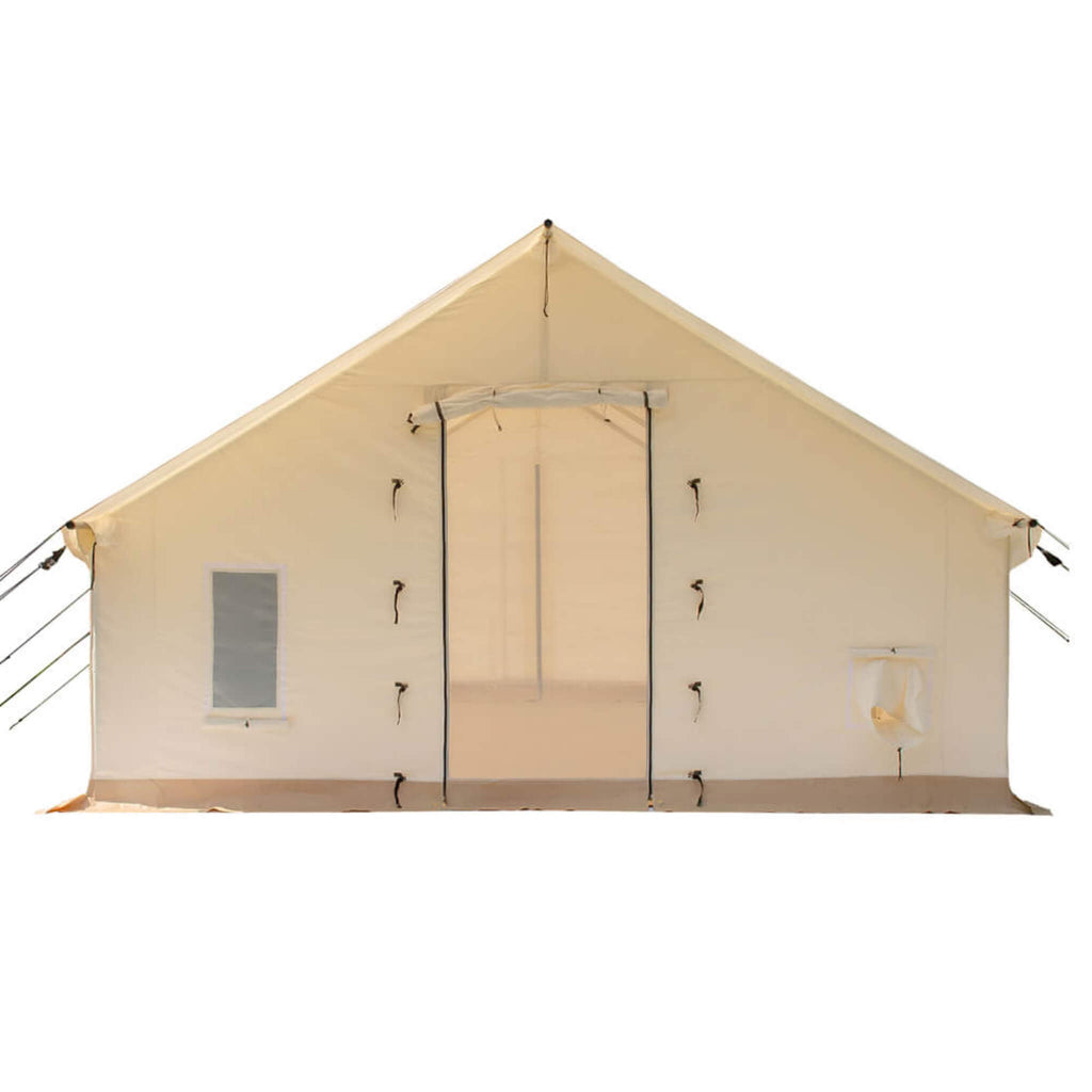[16X24FT] White Duck Alpha Pro Wall Tent With Three-layer Large Storm Windows (SAK60473)