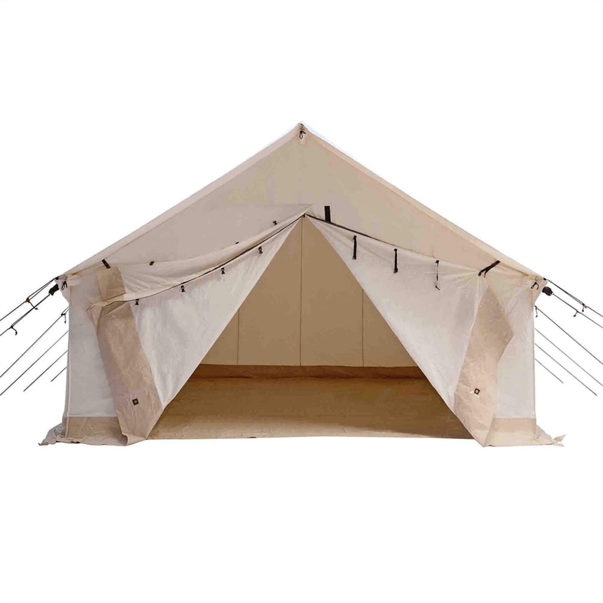 [16X24FT] White Duck Alpha Wall Tent With Heavy Duty Frame And Waterproof Features (SAK37591)