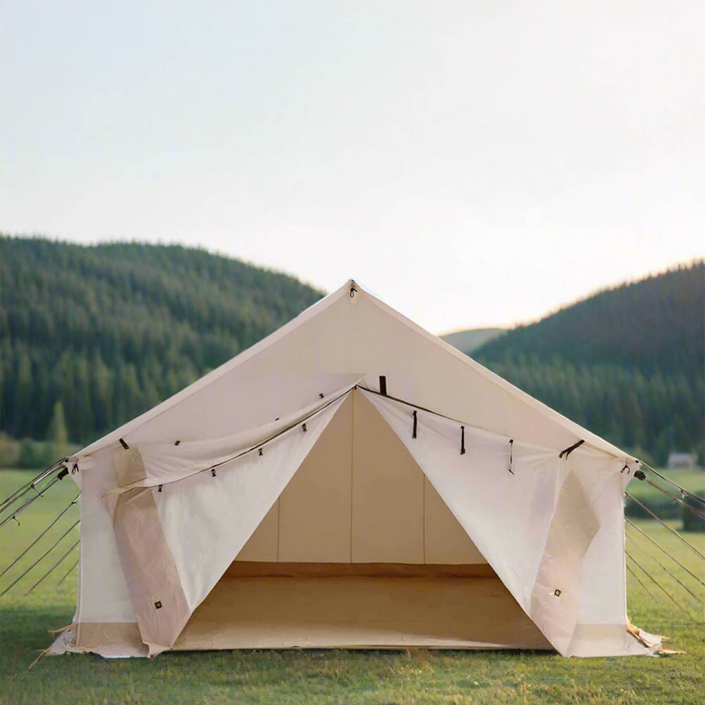 [16X24FT] White Duck Alpha Wall Tent With Heavy Duty Frame And Waterproof Features (SAK37591)