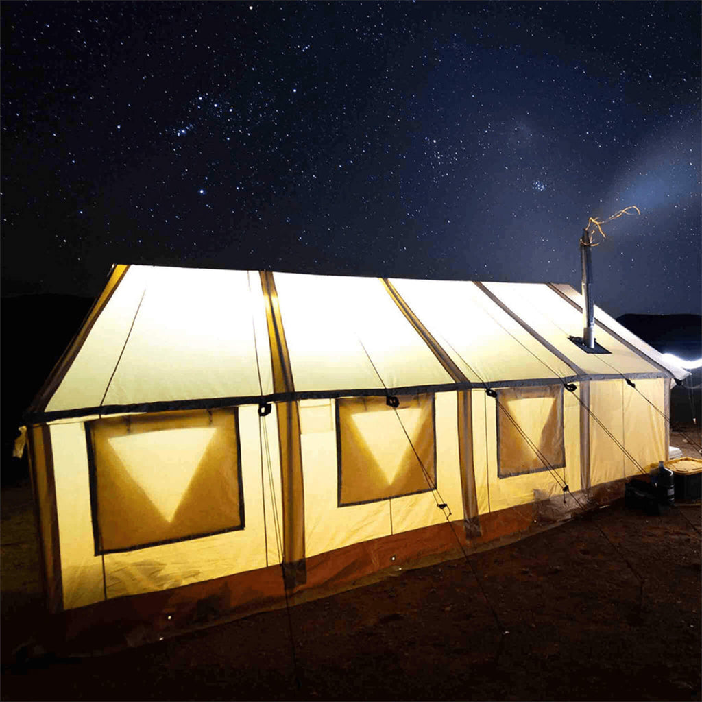 [16X24FT] White Duck Alpha Wall Tent With Heavy Duty Frame And Waterproof Features (SAK37591)