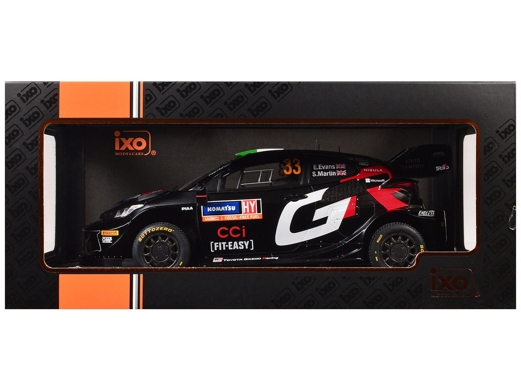 Toyota GR Yaris Rally1 Hybrid #33 Elfyn Evans - Scott Martin 2nd Place "Rally Sweden" (2024) 1/18 Diecast Model Car by IXO Models