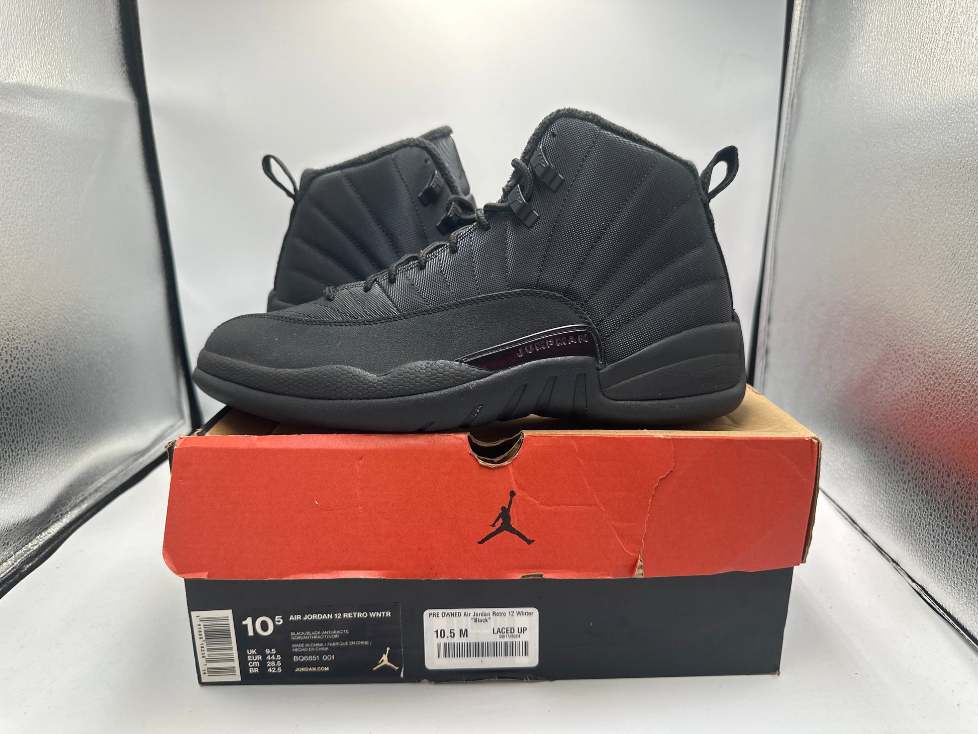 PRE OWNED Air Jordan Retro 12 Winter "Black"