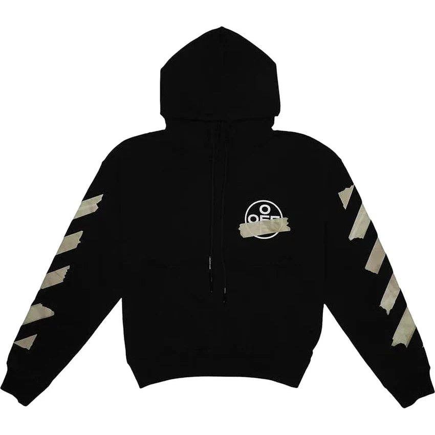 Off-White Tape Arrows Over Hoodie 'Black/Beige'