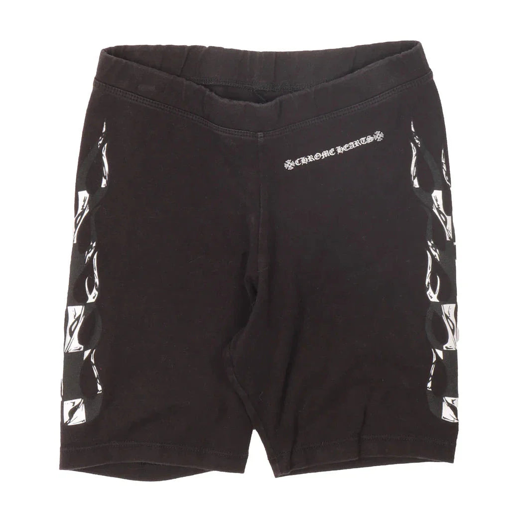 Chrome Hearts Matty Boy Flames Bike Shorts Black