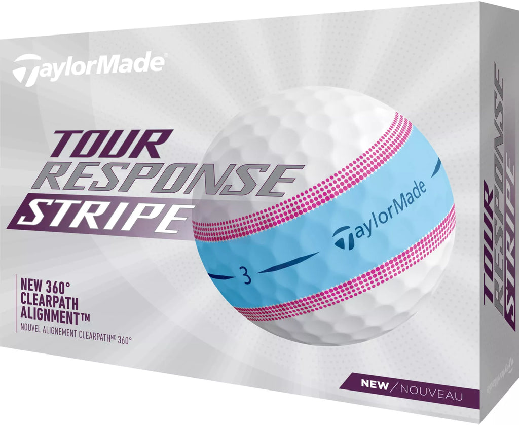 TaylorMade 2022 Tour Response Golf Balls White Blue Pink