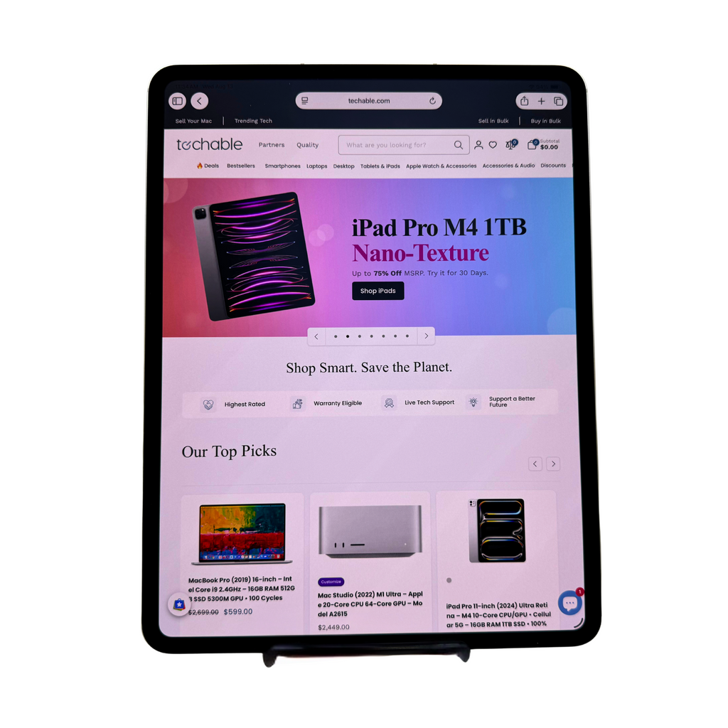iPad Pro 11‑inch (2024) Nano‑Texture – M4 10‑Core CPU/GPU • Cellular 5G – 16GB RAM 1TB SSD • AppleCare+ 11/26