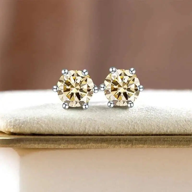 1ct D Color Moissanite Bridal Set 925 Sterling Silver Ring Earring Necklace