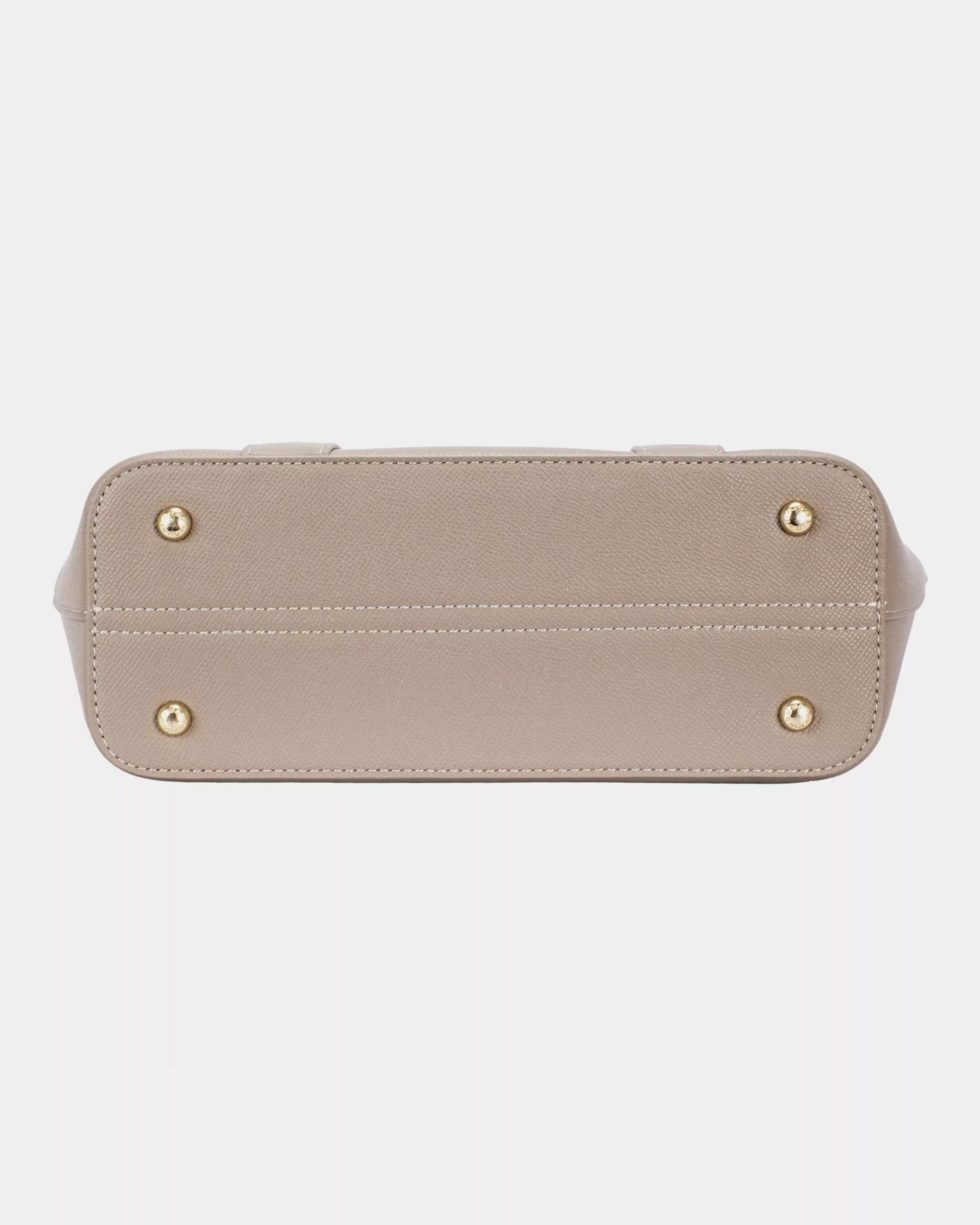 David Jones Leather Tote Bag with Gold Hardware