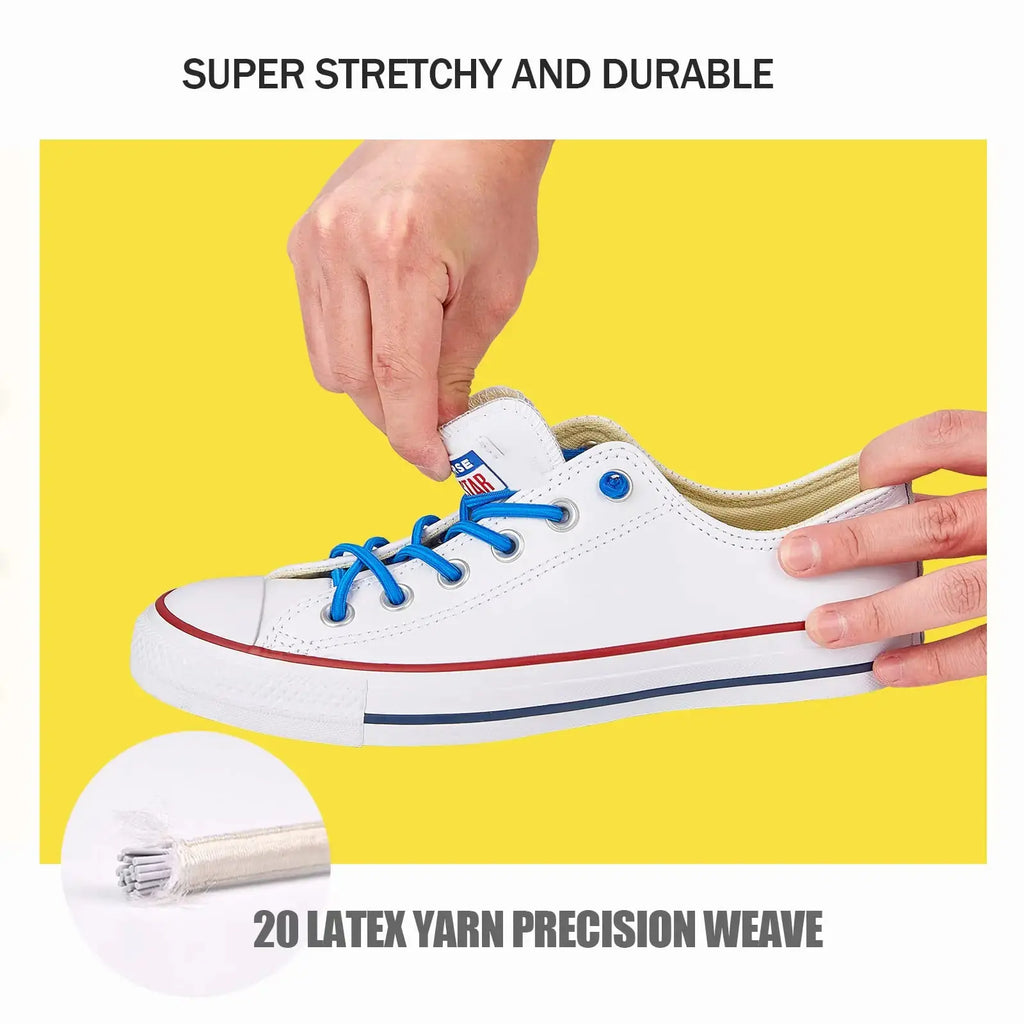 2 Pair Elastic No Tie Shoe Laces Tieless Shoelaces for Sneakers Shoes, One Size Fits All for Kids and Adults 2 Pair Pink