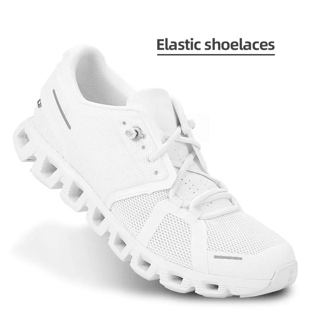 2 Pair Elastic No Tie Shoe Laces Tieless Shoelaces for Sneakers Shoes, One Size Fits All for Kids and Adults 2 Pair Pink