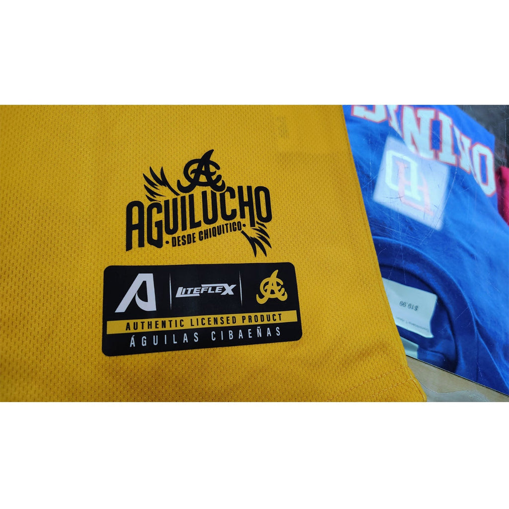2024-2025 OFFICIAL Aguilas Cibaeñas Full Button Jersey - Gold/Patern
