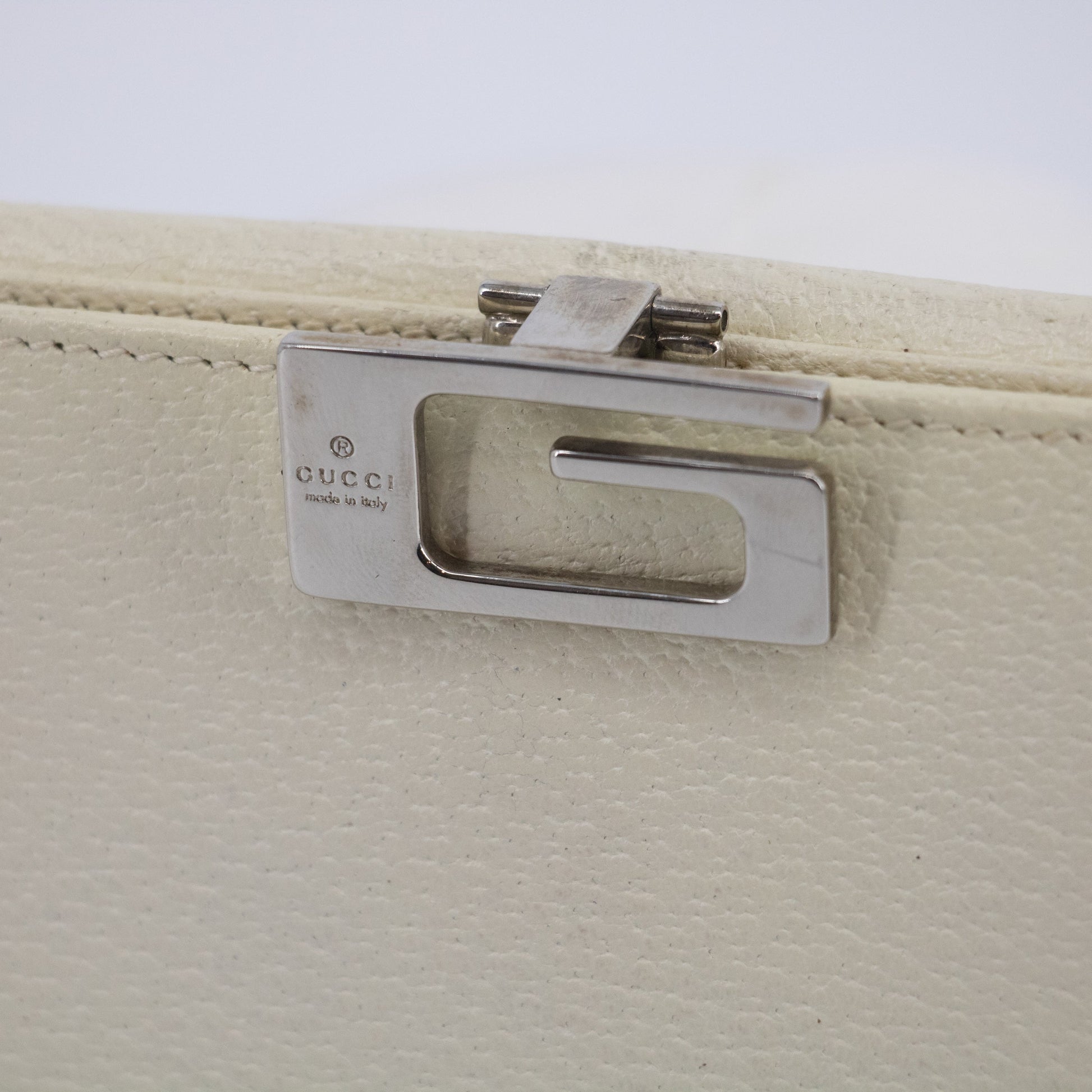 Gucci Ivory Leather Long Wallet #2040
