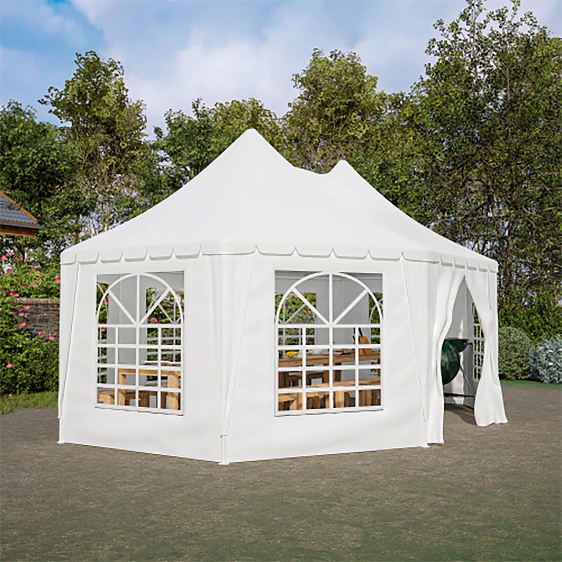 [20X15FT] Extra-Large Heavy-Duty Outdoor Waterproof Party And Wedding Tent With Steel Frame (SAK07645)