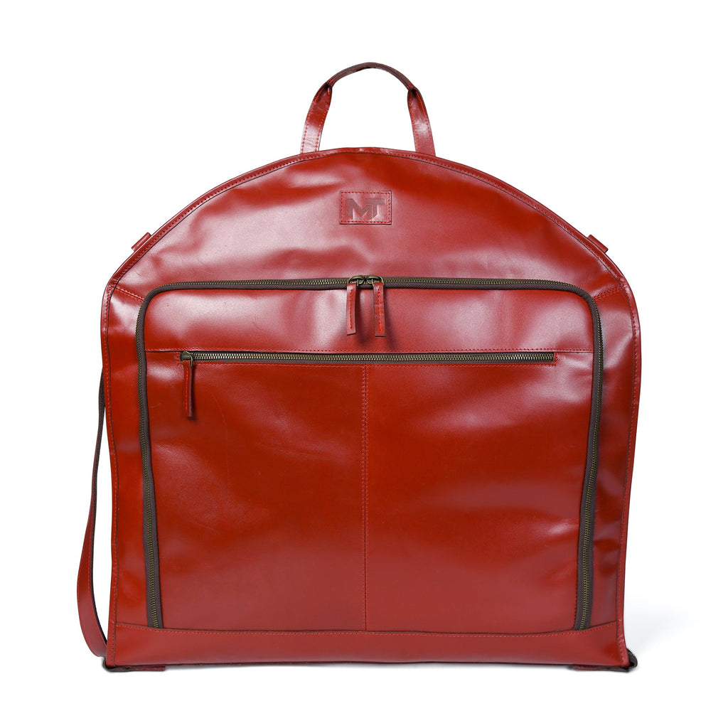 Leather Garment Bag - Dress Protection Bag