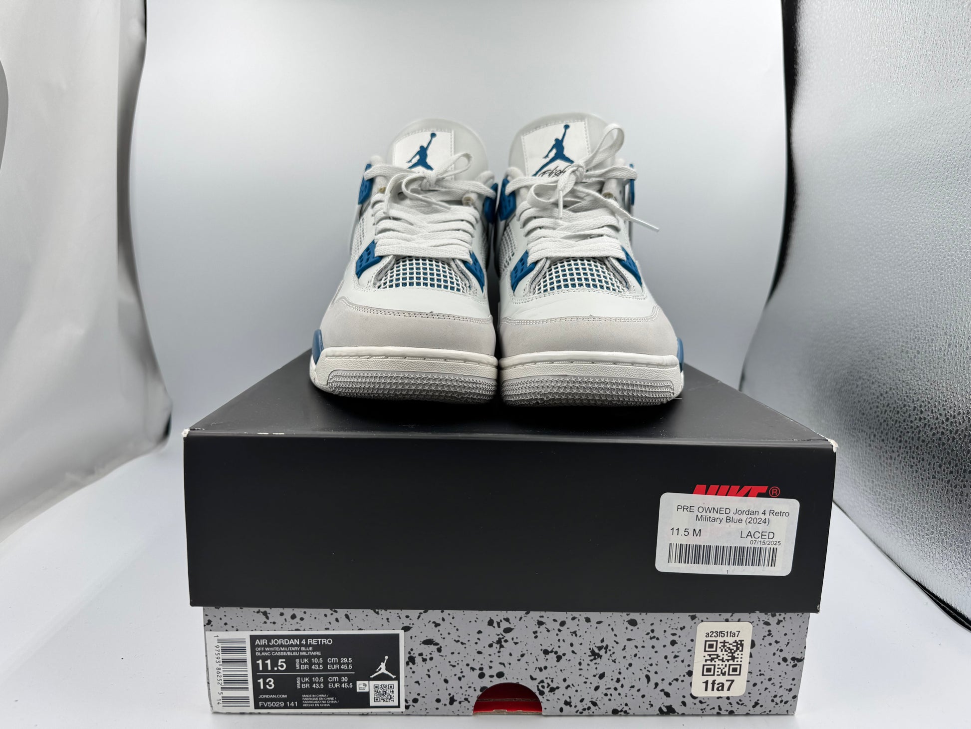 PRE OWNED Jordan 4 Retro Military Blue (2024)