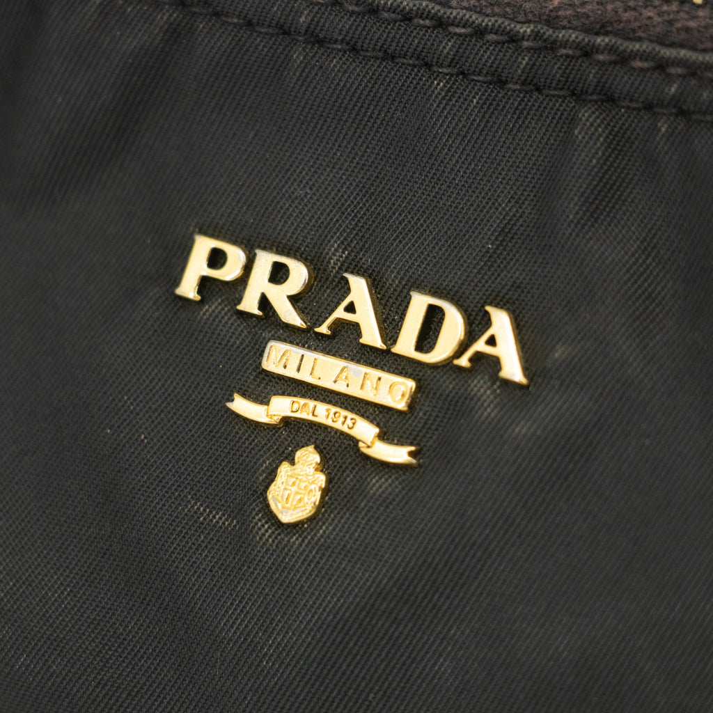 Prada Black Nylon Tessuto Pochette Bag #2308
