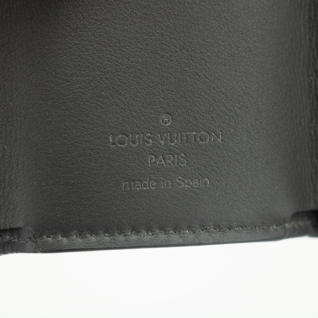 Louis Vuitton Black Monogram Shadow Discovery Compact Mini Wallet-#2378