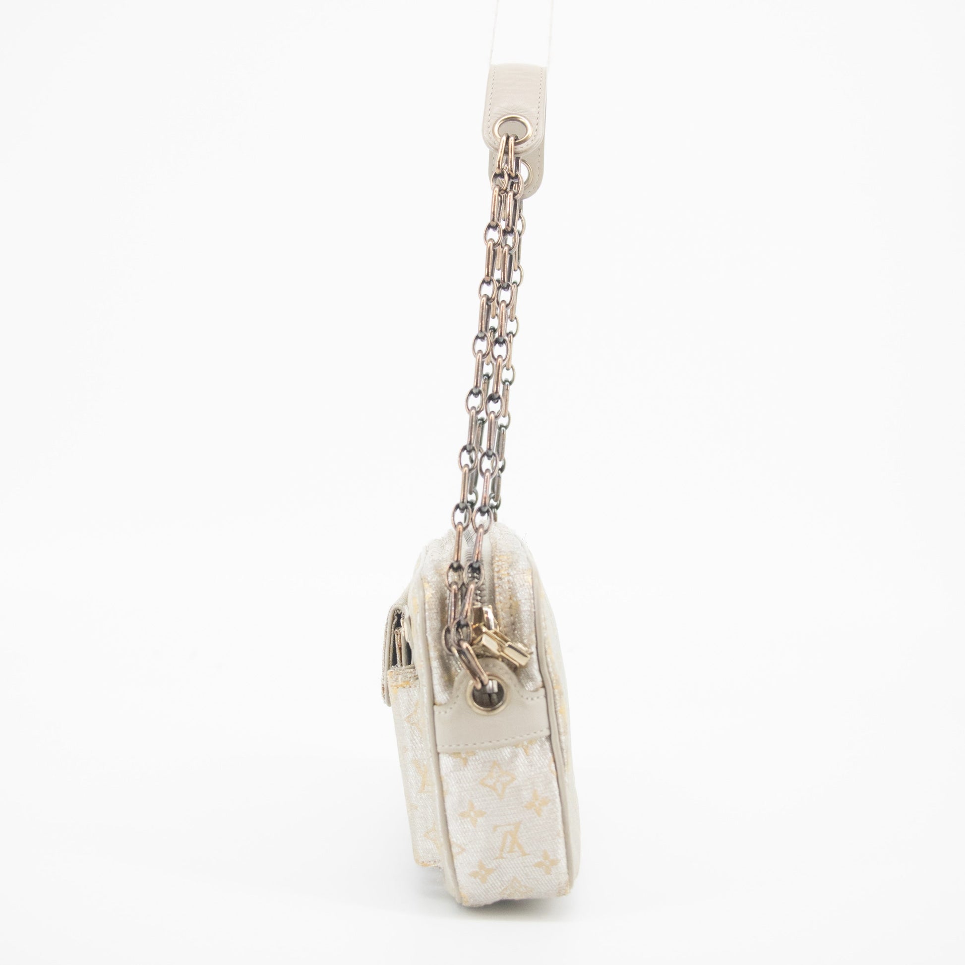 Louis Vuitton Silver Monogram Shine McKenna Shoulder Bag  #2408