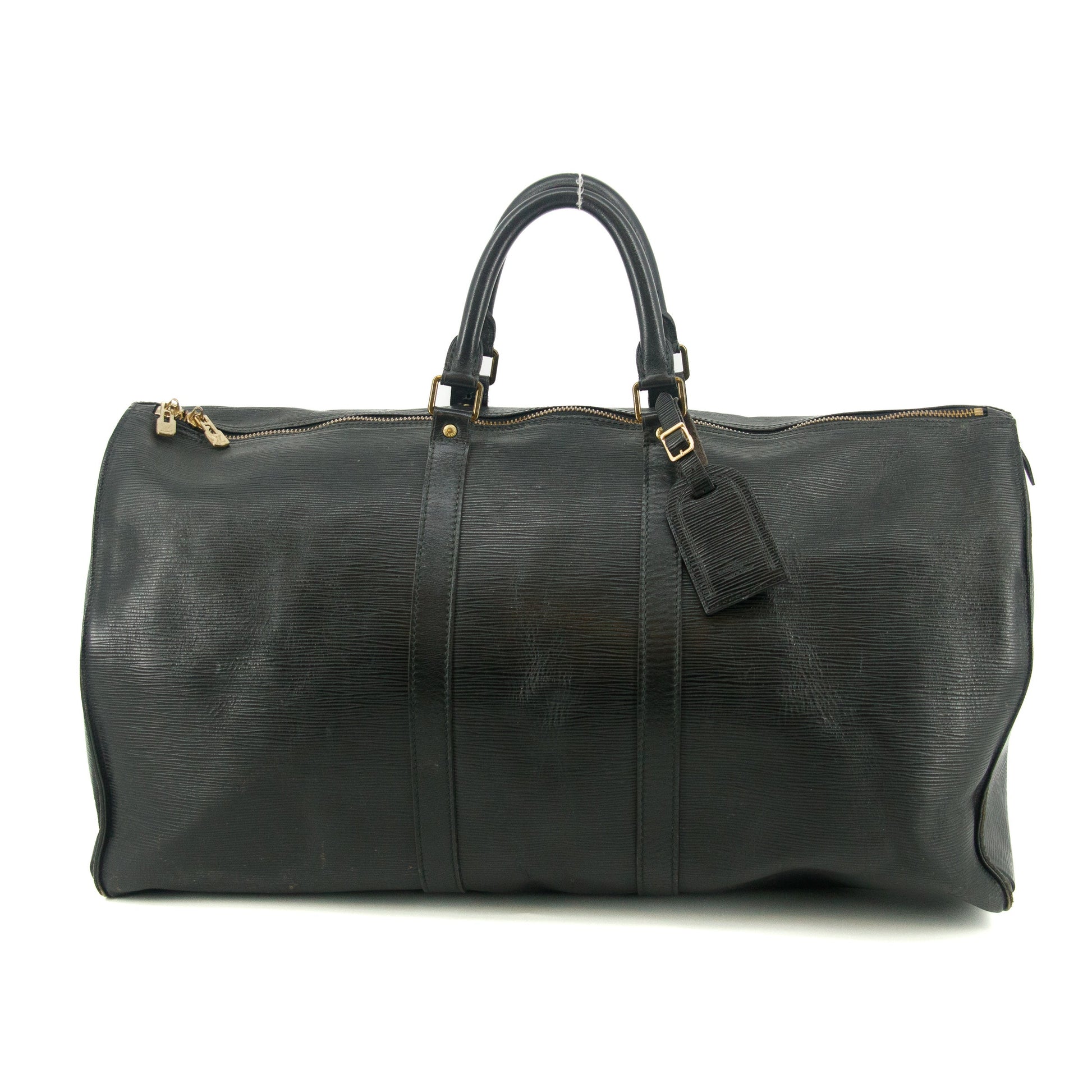 Louis Vuitton Black Epi Keepall 55 #2411