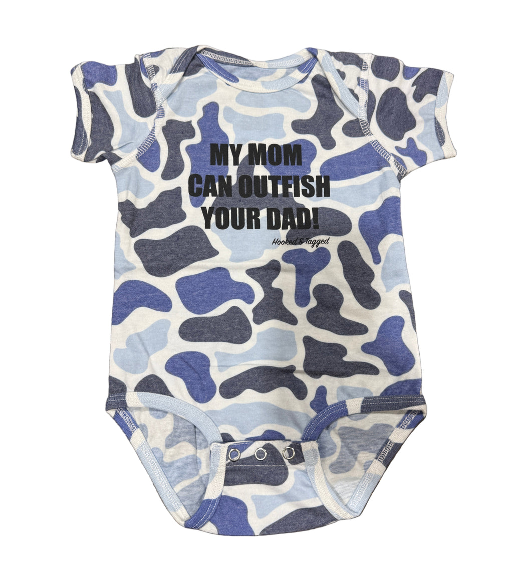 "My Mom Can Outfish Your Dad" Onesie