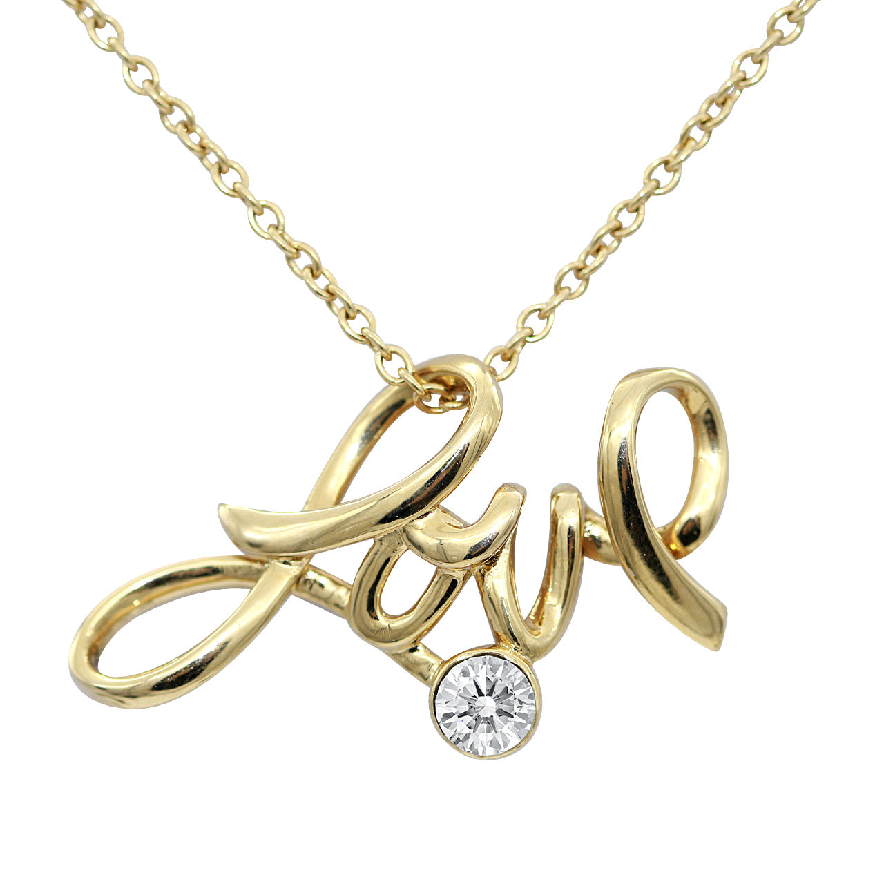 24K Gold Plated Love Crystal Pendant Necklace Gift For Her
