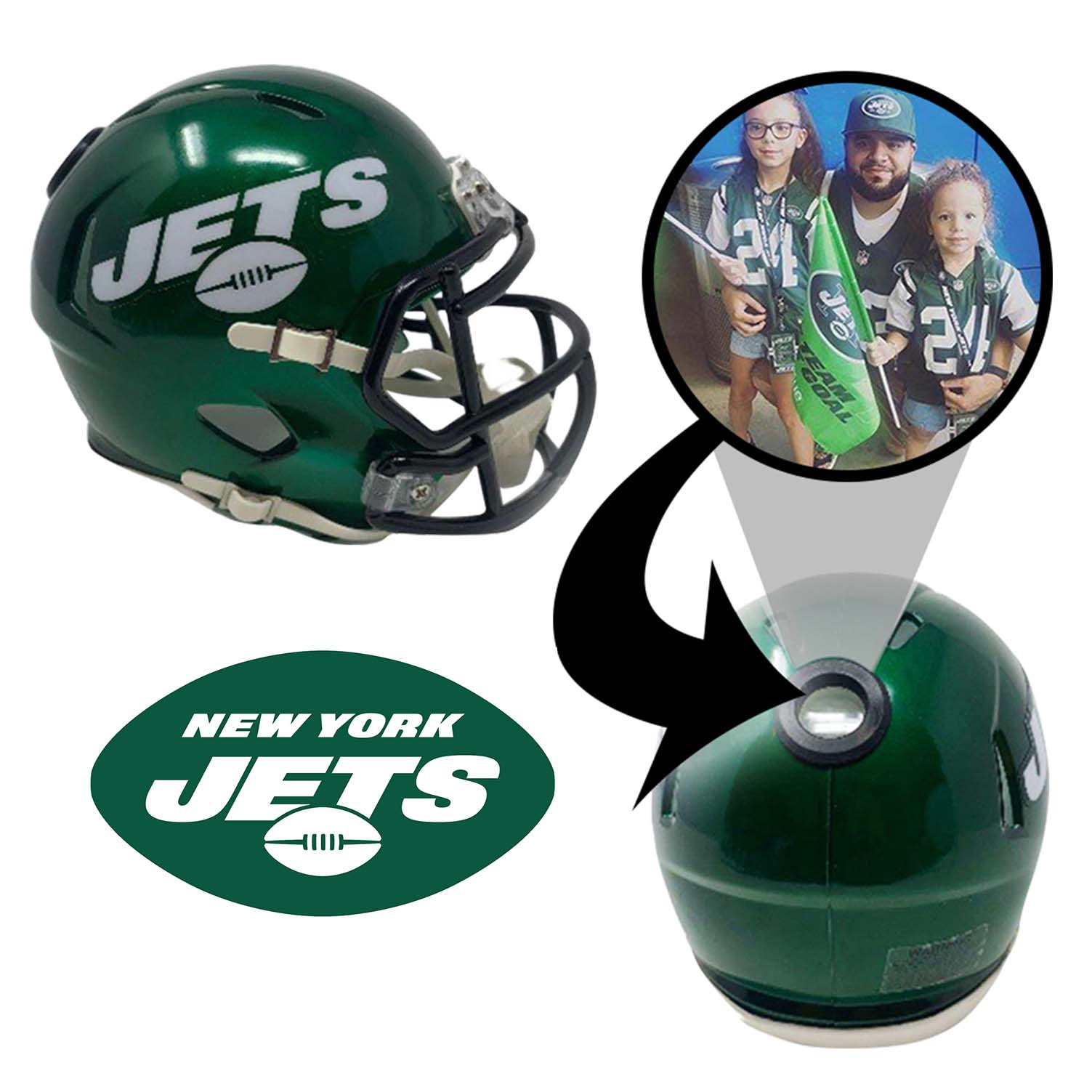 New York Jets NFL Mini Helmet - Picture Inside