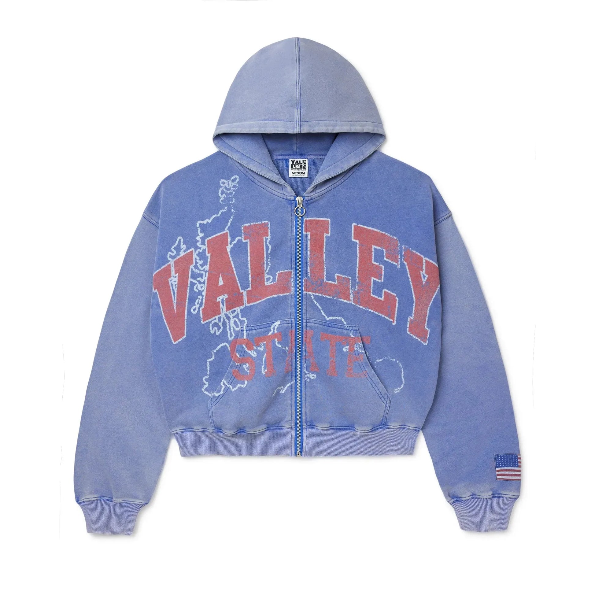 Vale Forever X Blue Alumni Zip Up Hoodie