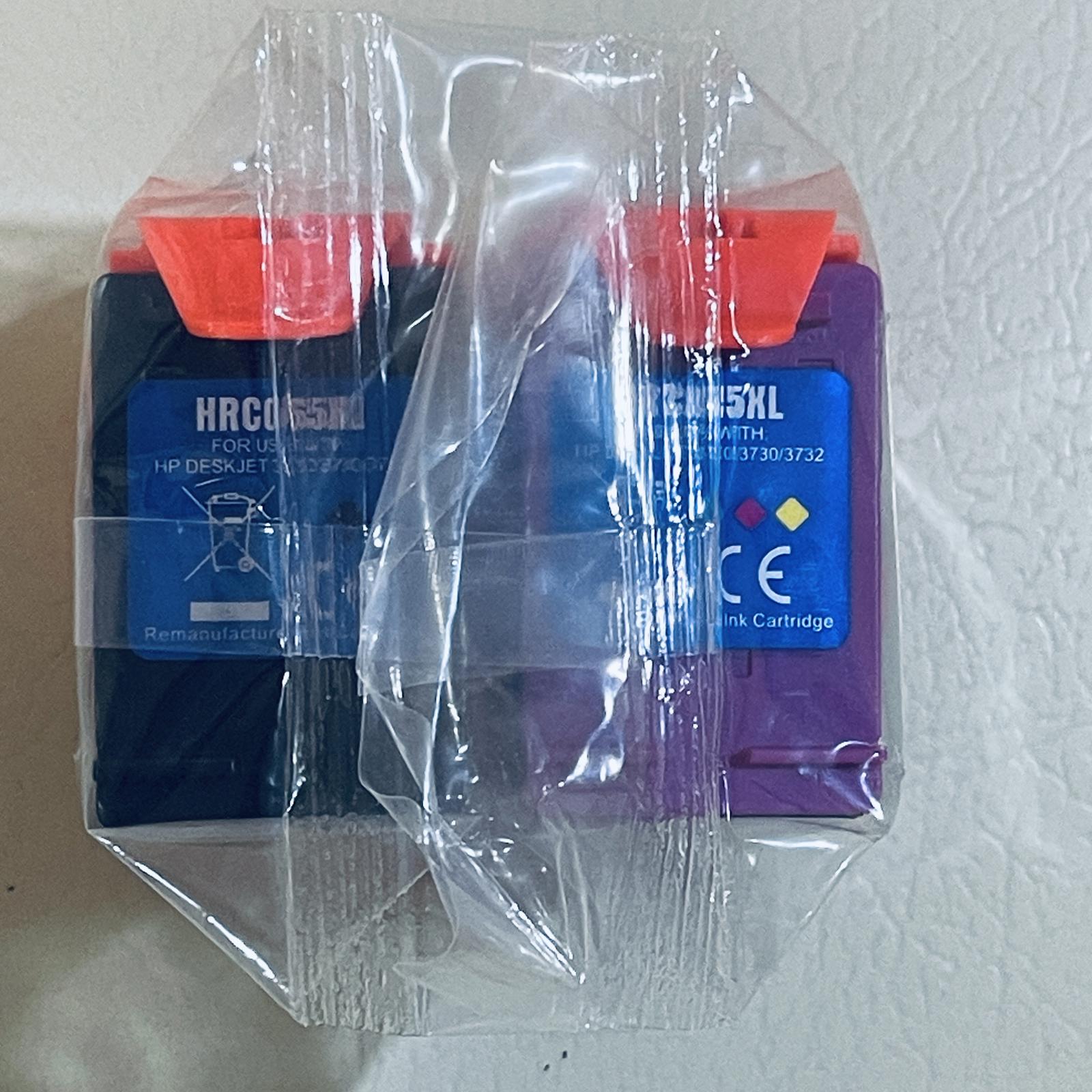 replacement for HP 65XL Ink Cartridge Set - 1 Black & 1 Tri-Color - EXP 1/2025