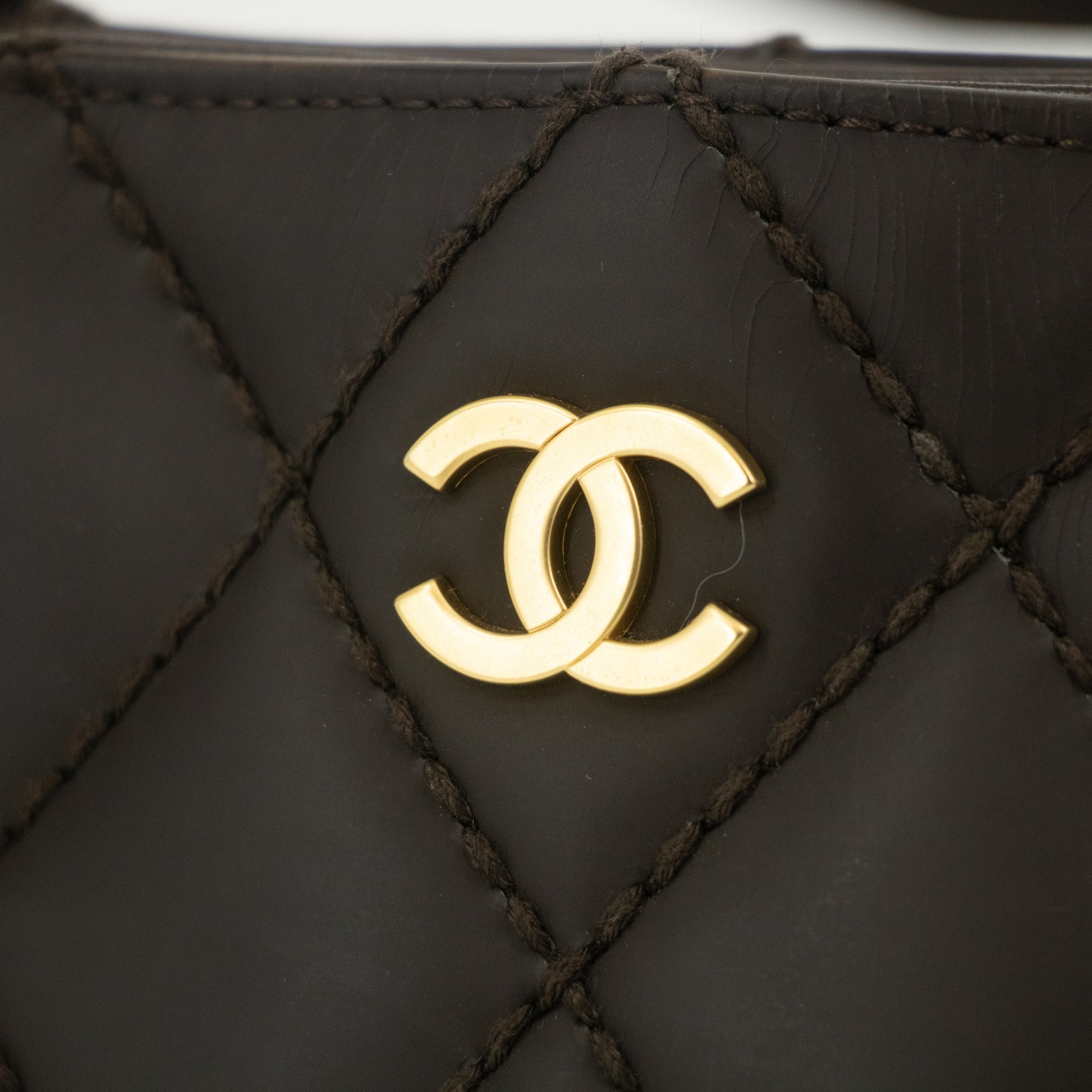 Chanel Quilted Lamb Skin Wild Stitch Tote Bag 8th Series #2526