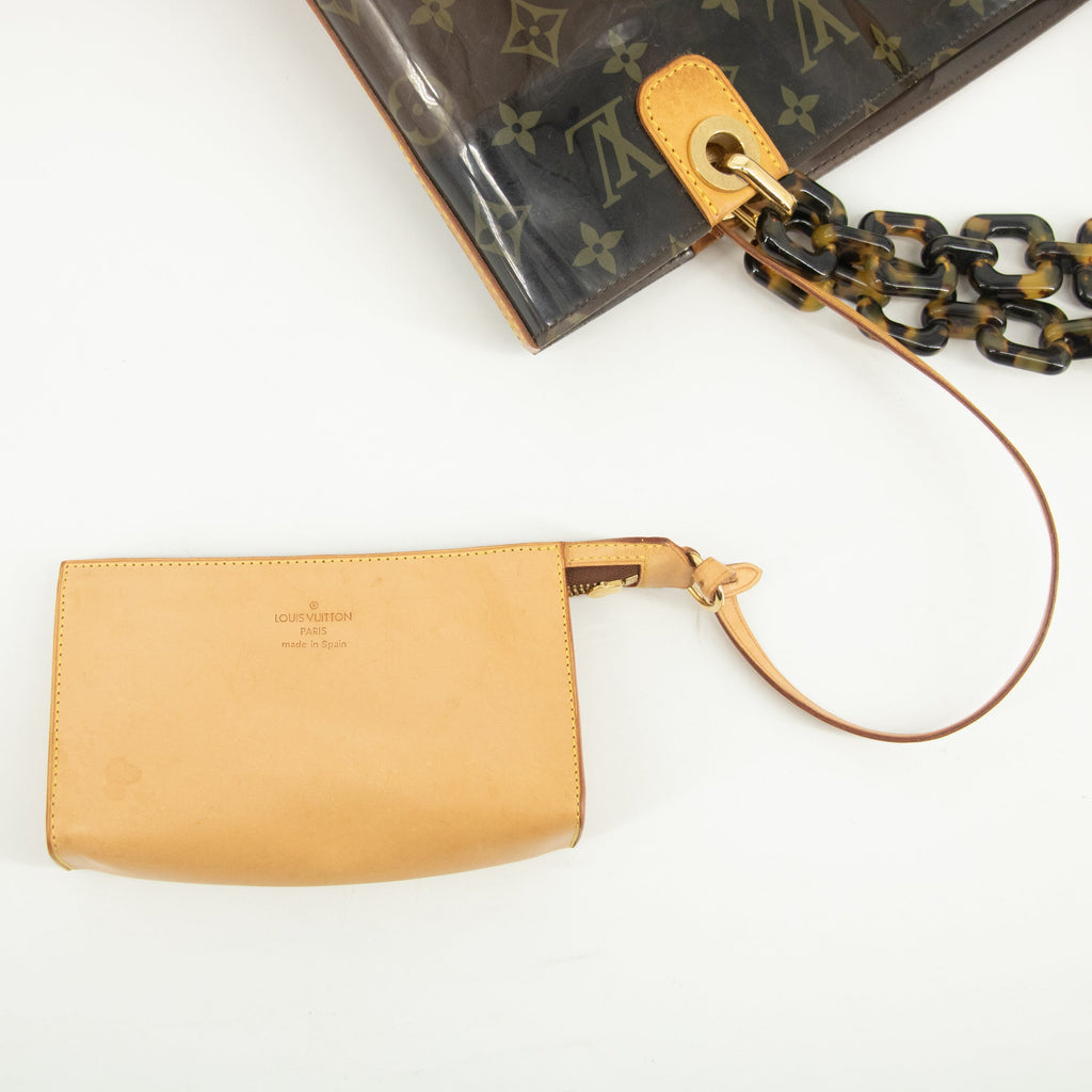 Louis Vuitton Monogram Ambre Vinyl Cabas MM Shoulder Bag #2572