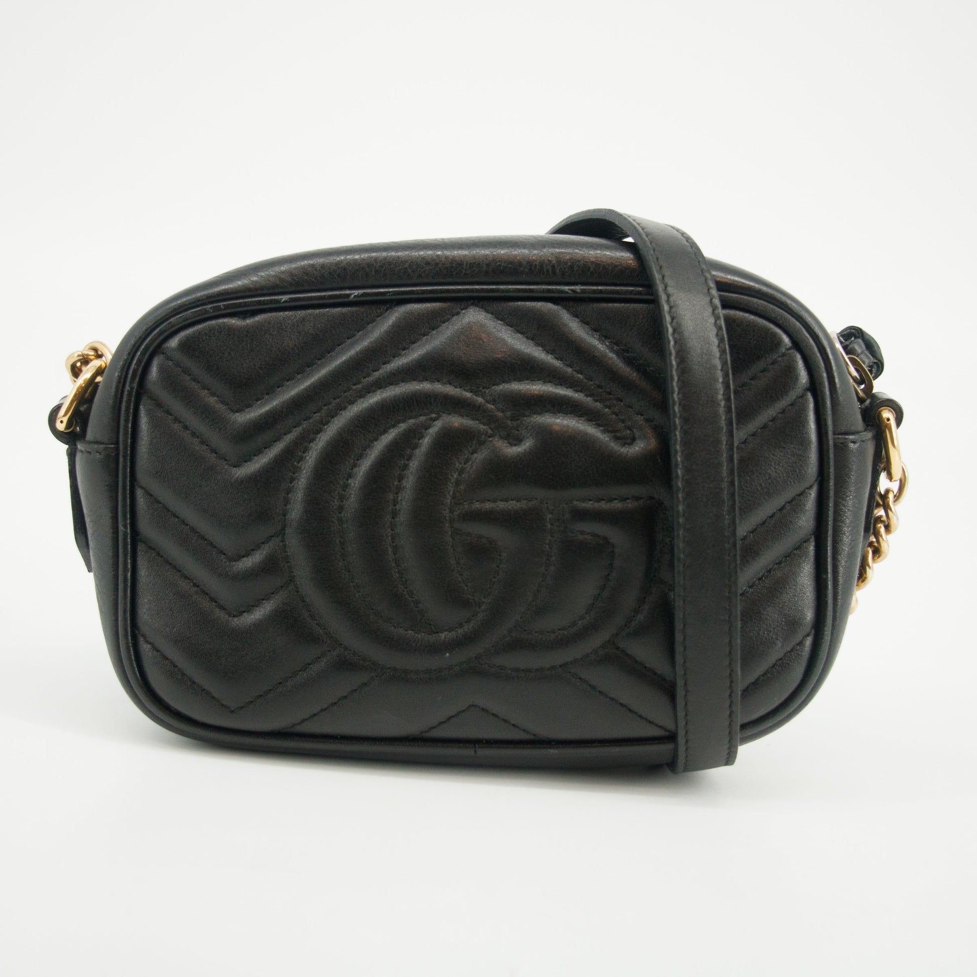 Gucci Black Marmont Chain Shoulder Bag  #2589