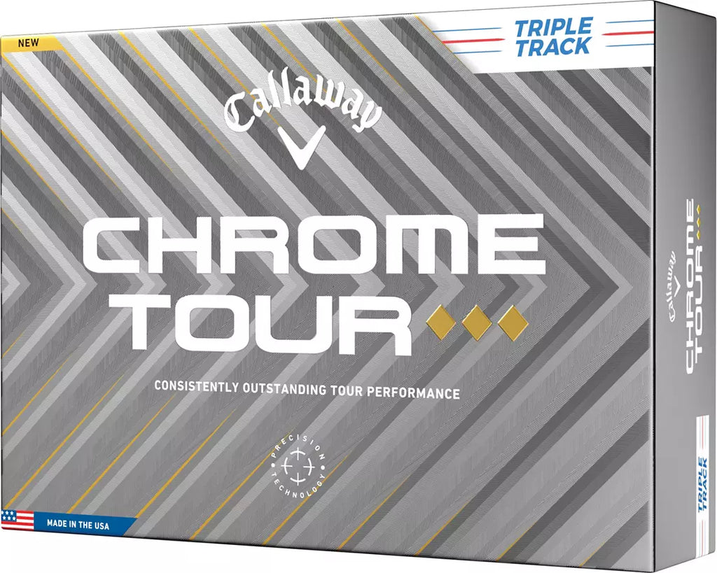 Callaway Chrome Tour Triple Diamond Triple Track White 2025 Golf Balls