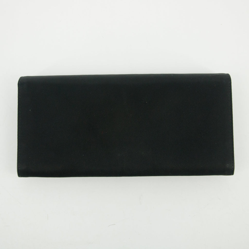 Prada Black Tessuto Nylon Long Wallet  #2641
