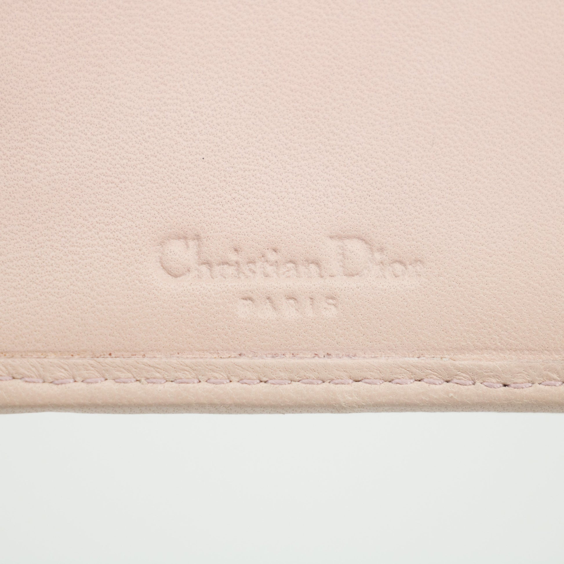 Christian Dior Pink Cannage Leather Long Wallet #2648