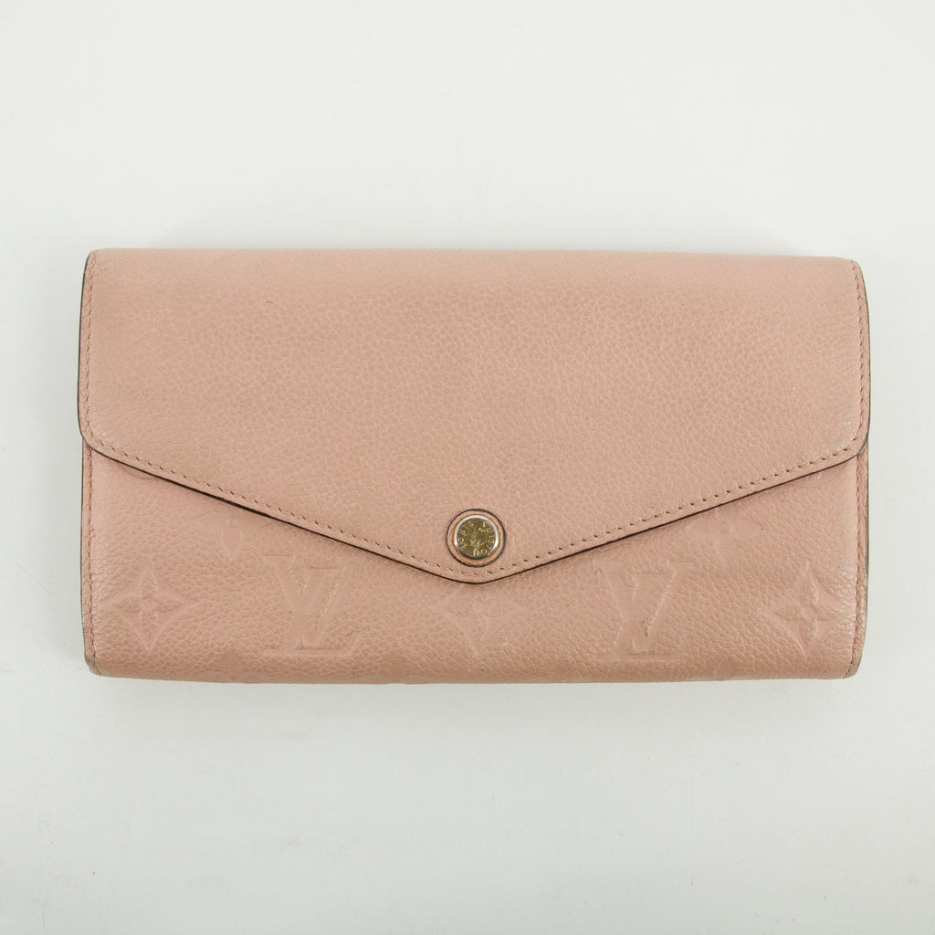 Louis Vuitton Pink Monogram Empreinte Portefeuille Sarah Wallet  #2650