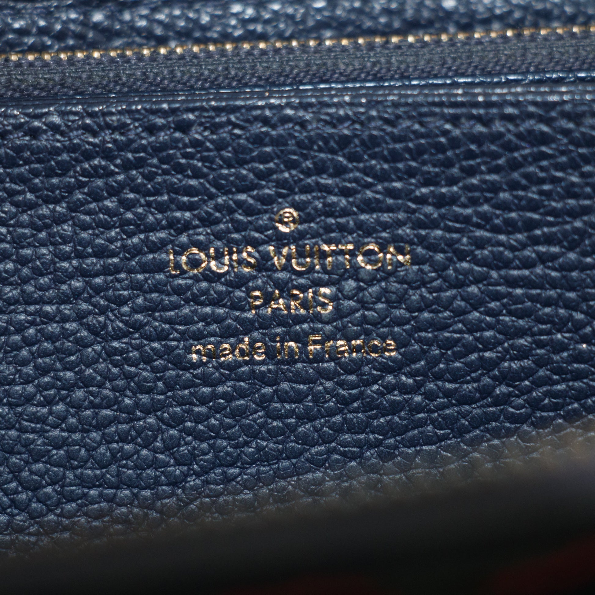 Louis Vuitton Dark Navy Monogram Empreinte Zippy Wallet #2654