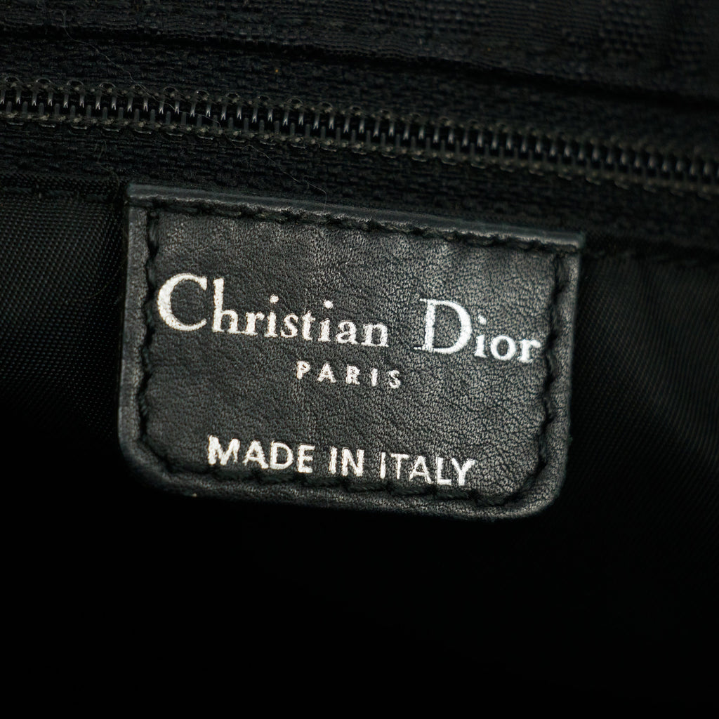 Christian Dior Black Trotter Woven Shoulder Bag #2739