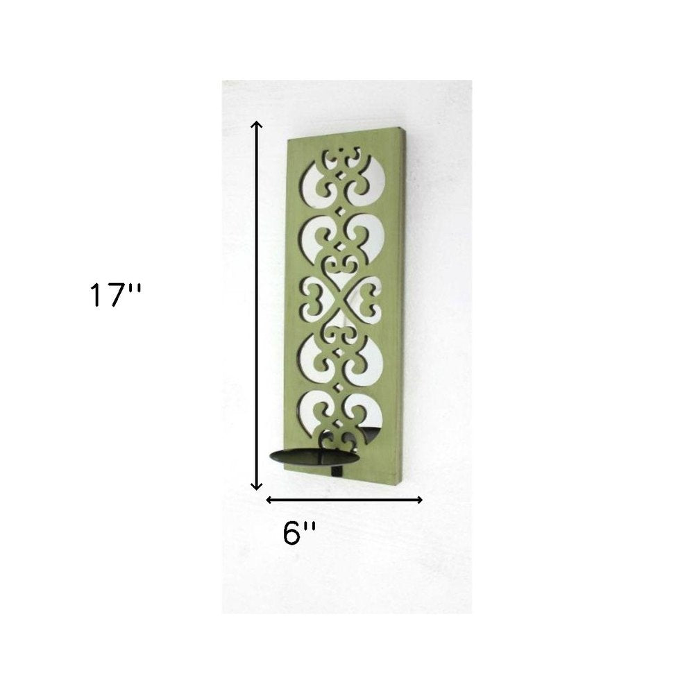 Green Wood Hanging Dimensional Sculpture