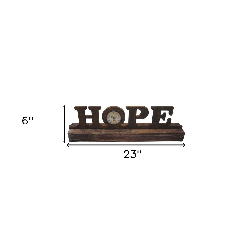 Brown Wood Decor Clock