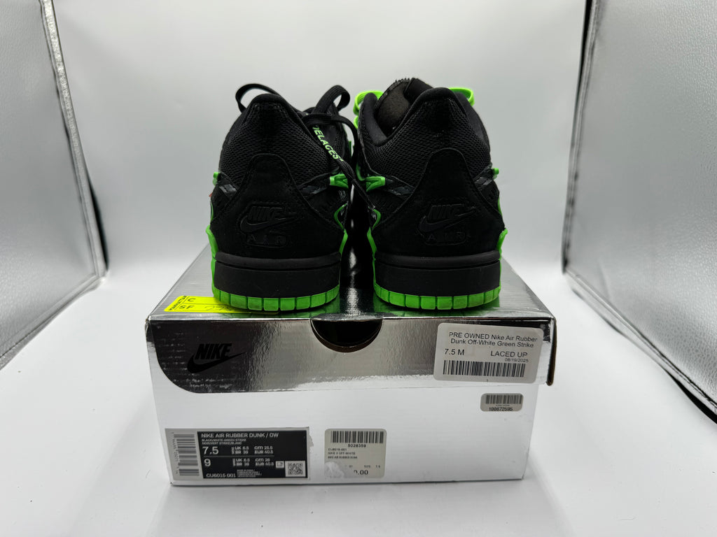 PRE OWNED Nike Air Rubber Dunk Off-White Green Strike