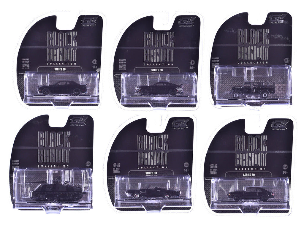 "Black Bandit" 6 piece Set Series 30 1/64 Diecast Model Cars by Greenlight